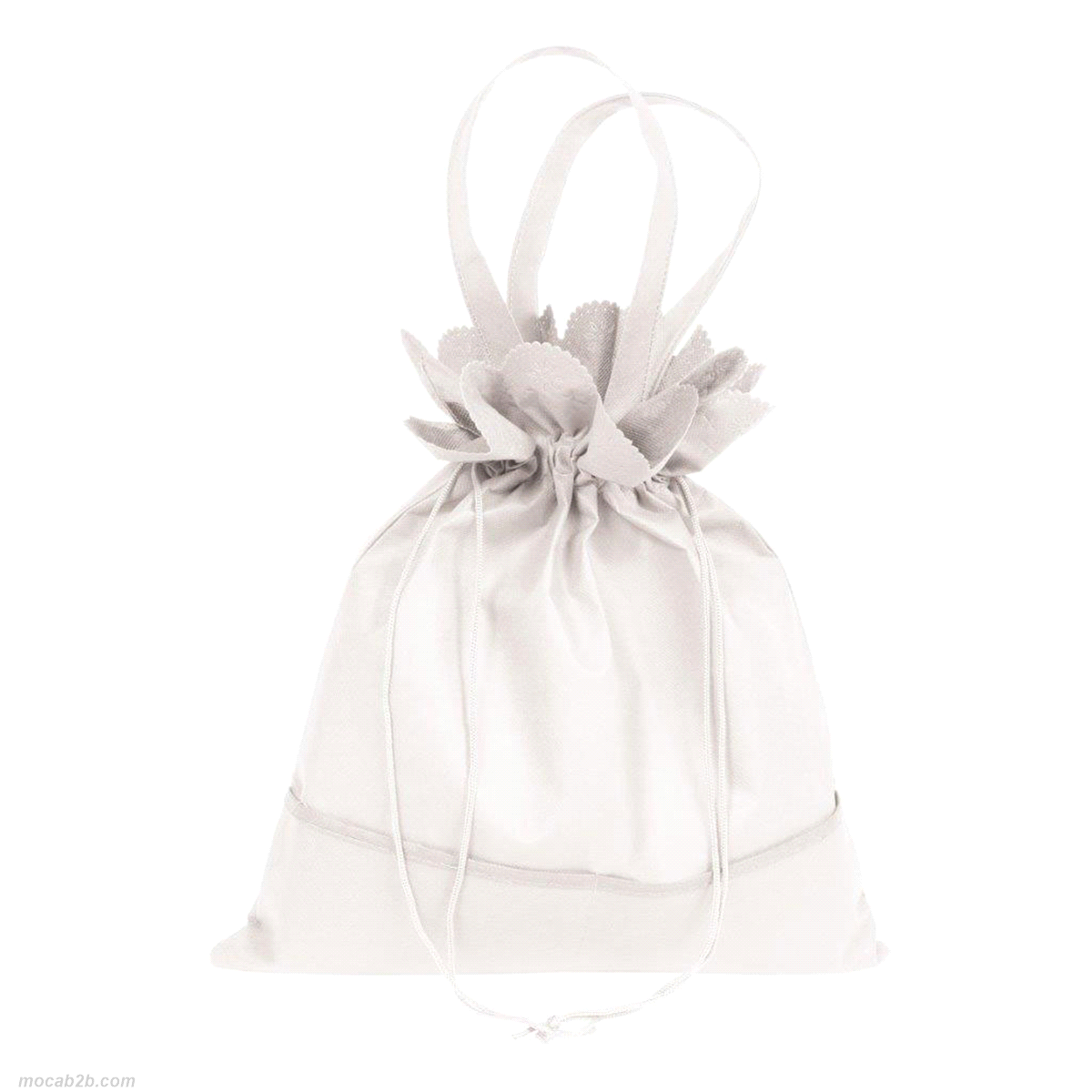 Borsa porta panettone in tessuto bianco 