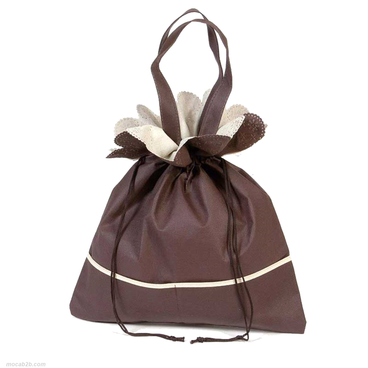 BORSA TOFFY MARRONE/CREAM 34x40 