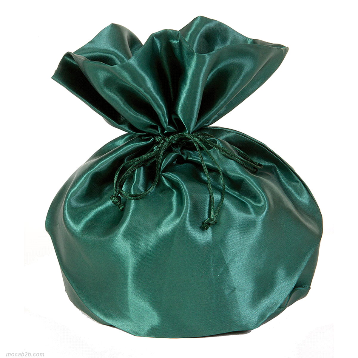 PORTA PANETTONE RASO VERDE  SCURO 23x23x35 