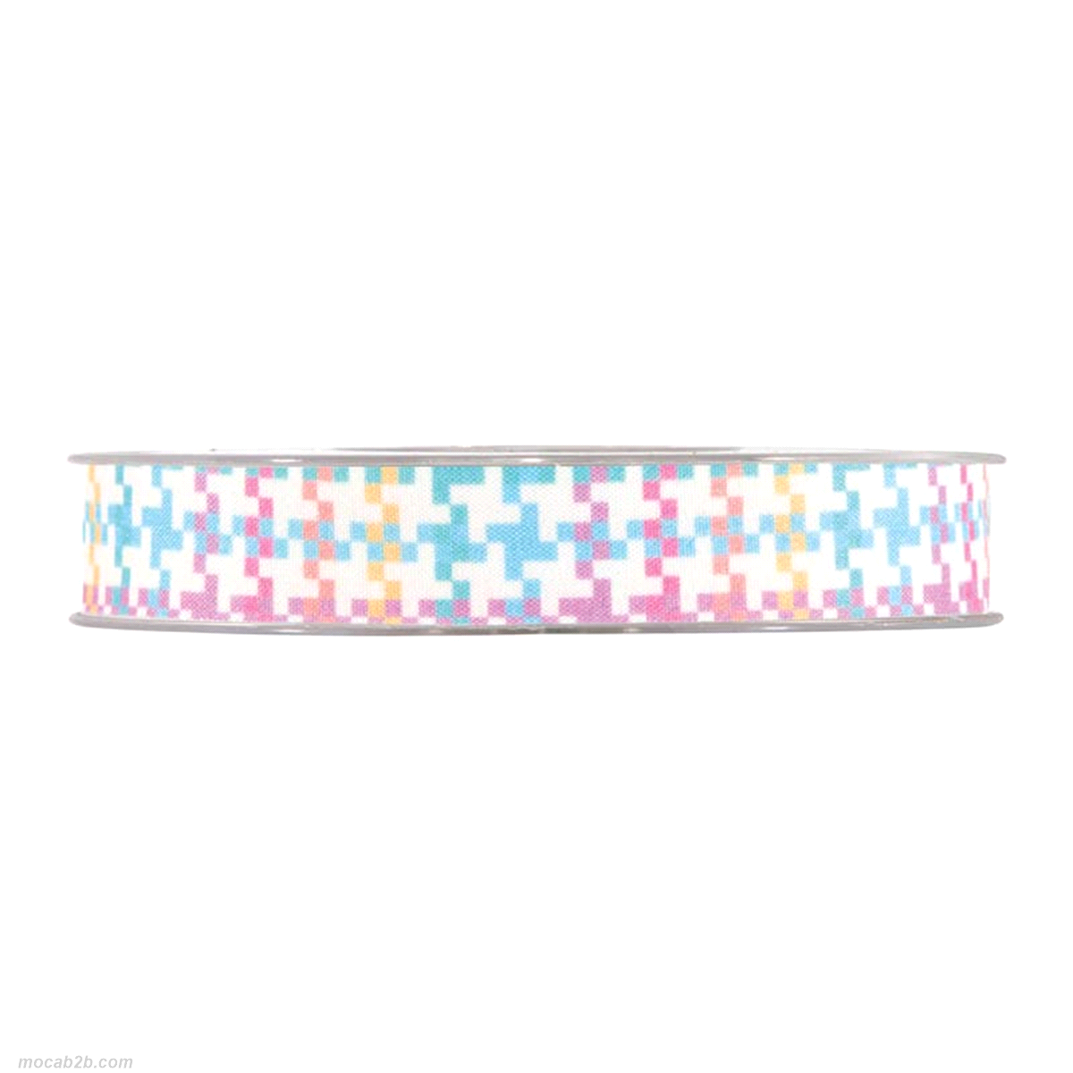 Nastro tema geometrico con stampa su entrambi i lati  mm15 x 10mt. 