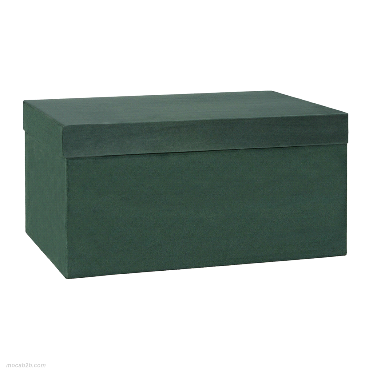 Set 3 scatole di colore verde. DIMENSIONI: 47x33 h.23,5/ 43x31 h.22/40,5x28 h.20cm. 