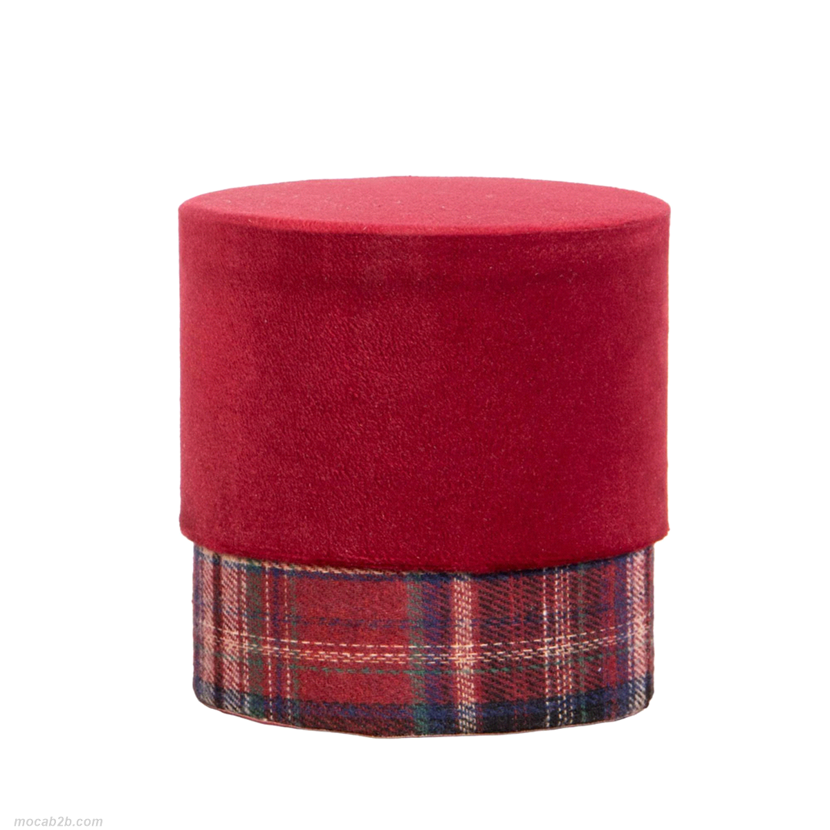 BOX TONDO TARTAN ROSSO @9,5 h.10 