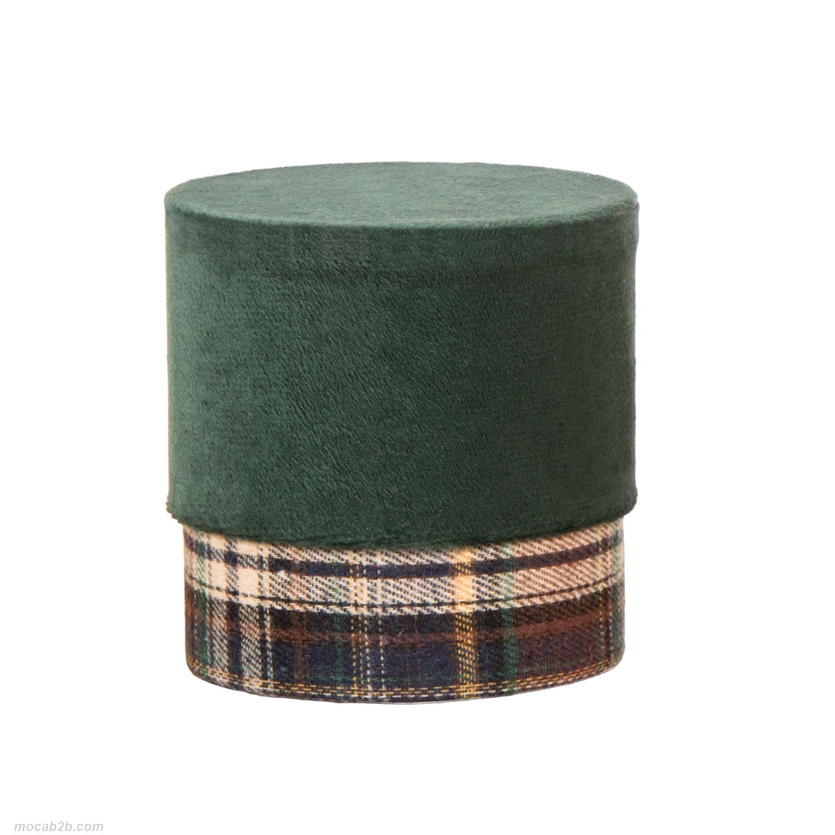 BOX TONDO TARTAN VERDE @9,5 h.10 
