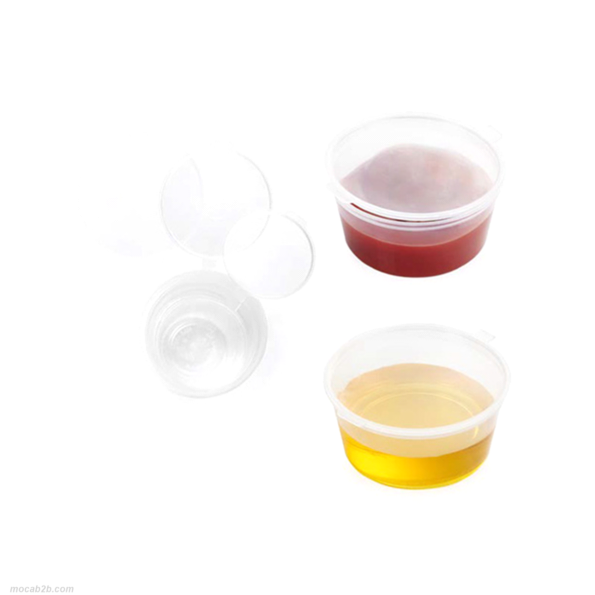 Mini contenitore multiuso, ideale per salse come ketchup, maionese, senape, miele, ecc. Dimensione: diametro 51mm xh.30mm. Volume: 30ml. 