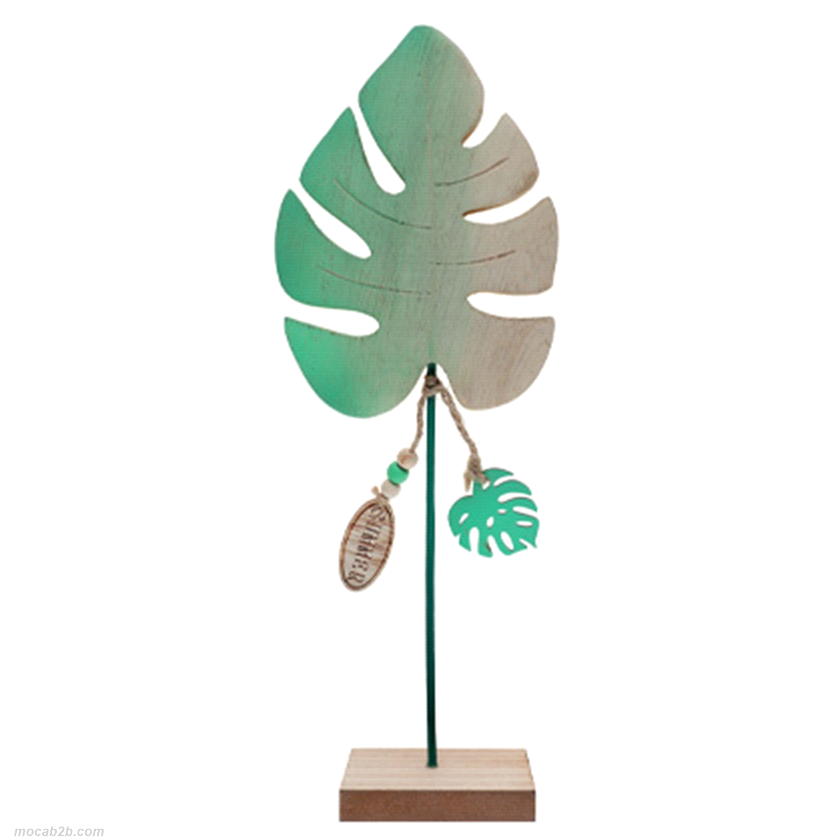 FOGLIA PALMA VERDE LEGNO 9x6x35 