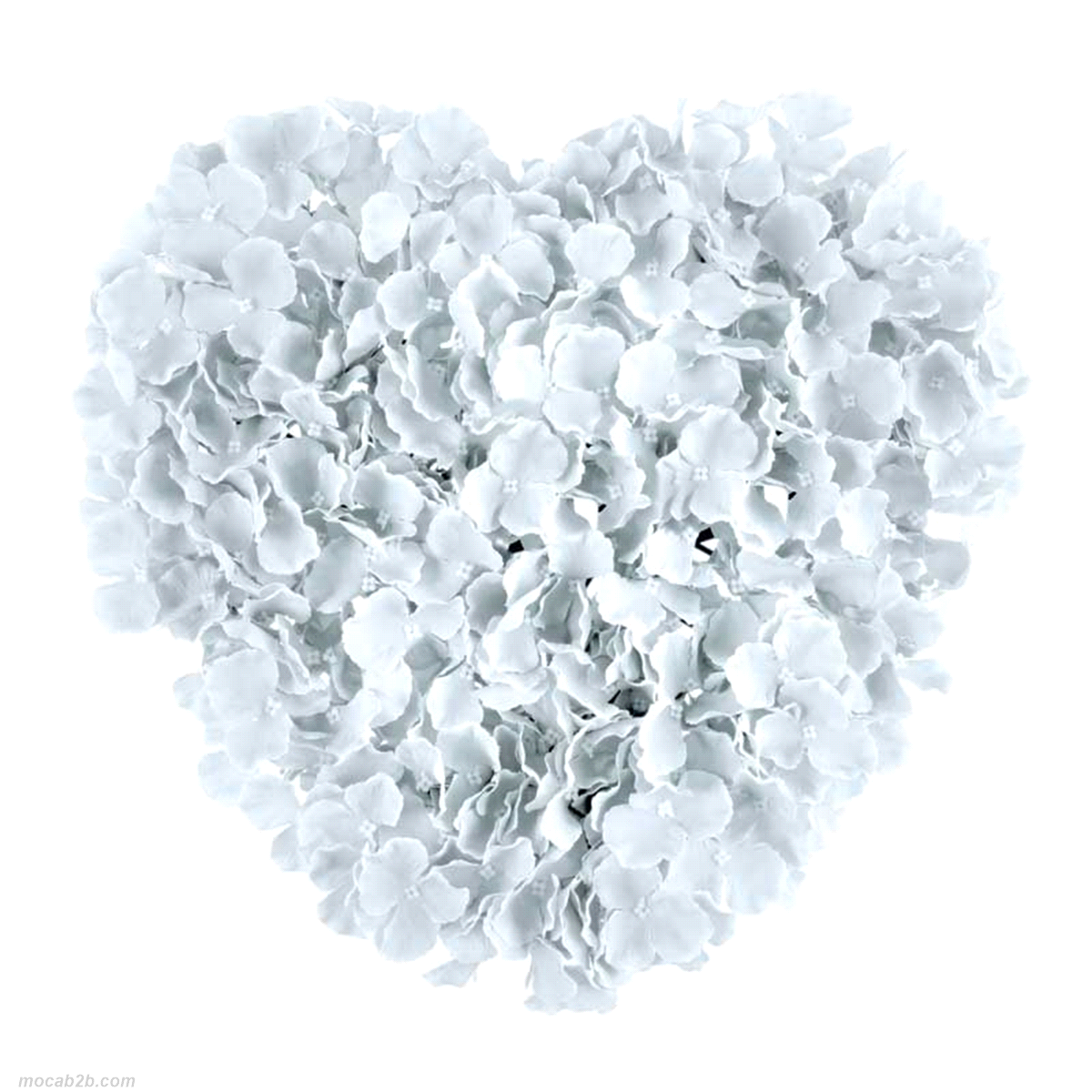 GHIRLANDA FIORI CUORE BIANCA 41x41 