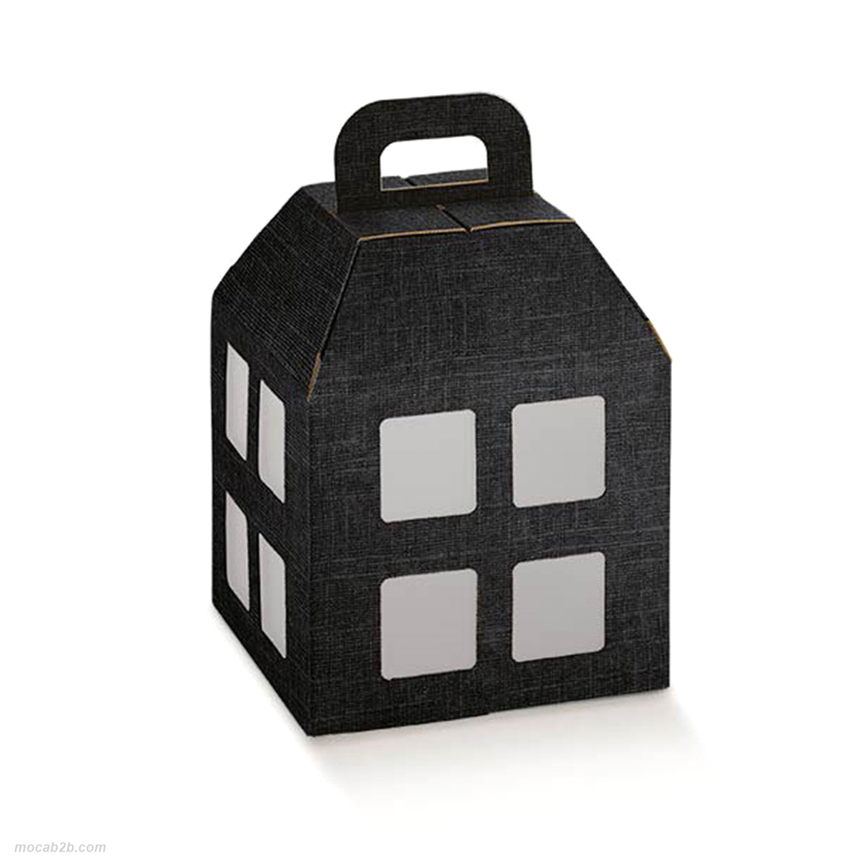 Scatola porta panettone nero 20x20 xh.25cm 