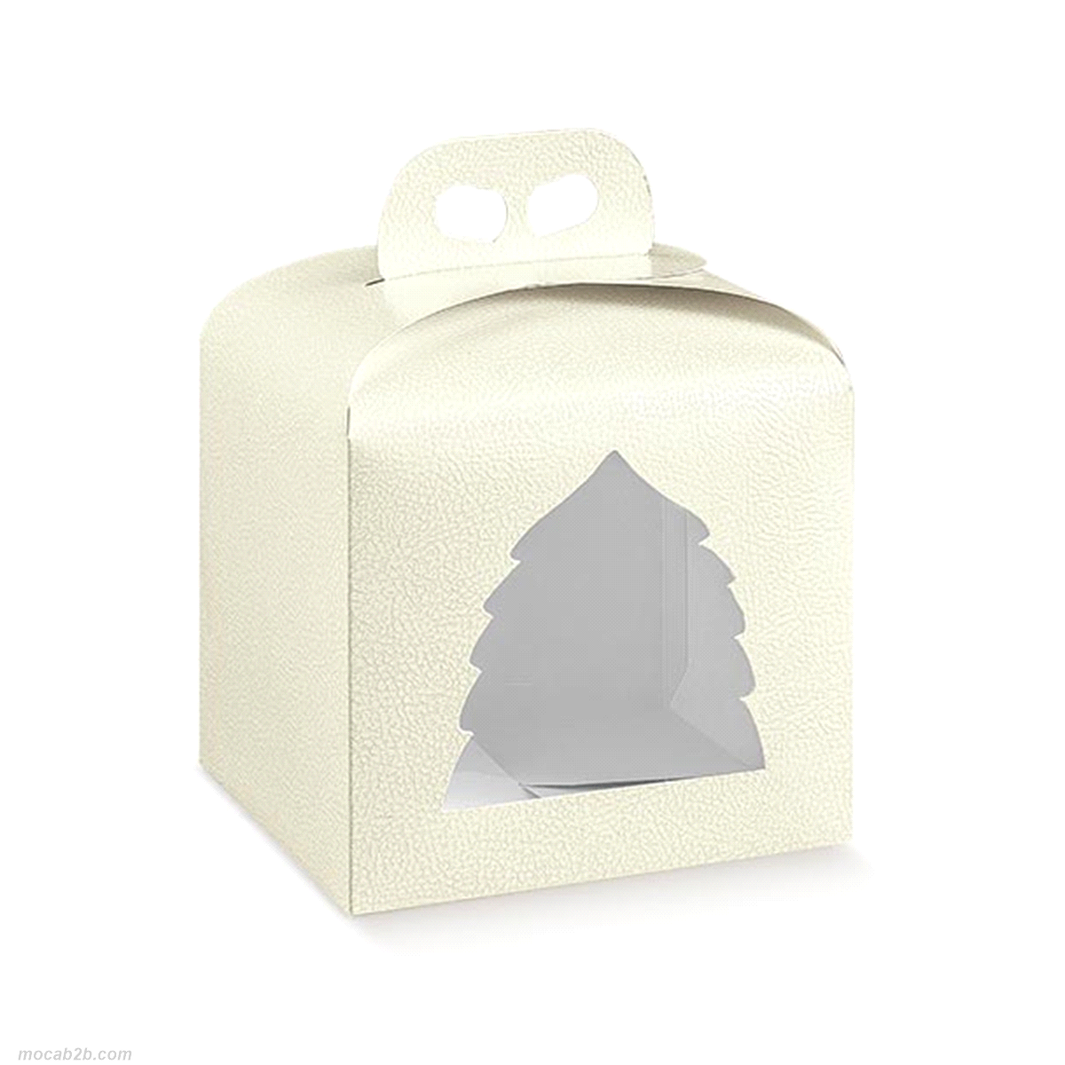 Scatola in cartone teso con maniglia per confezionare un panettone da 100-750gr./1kg.
 