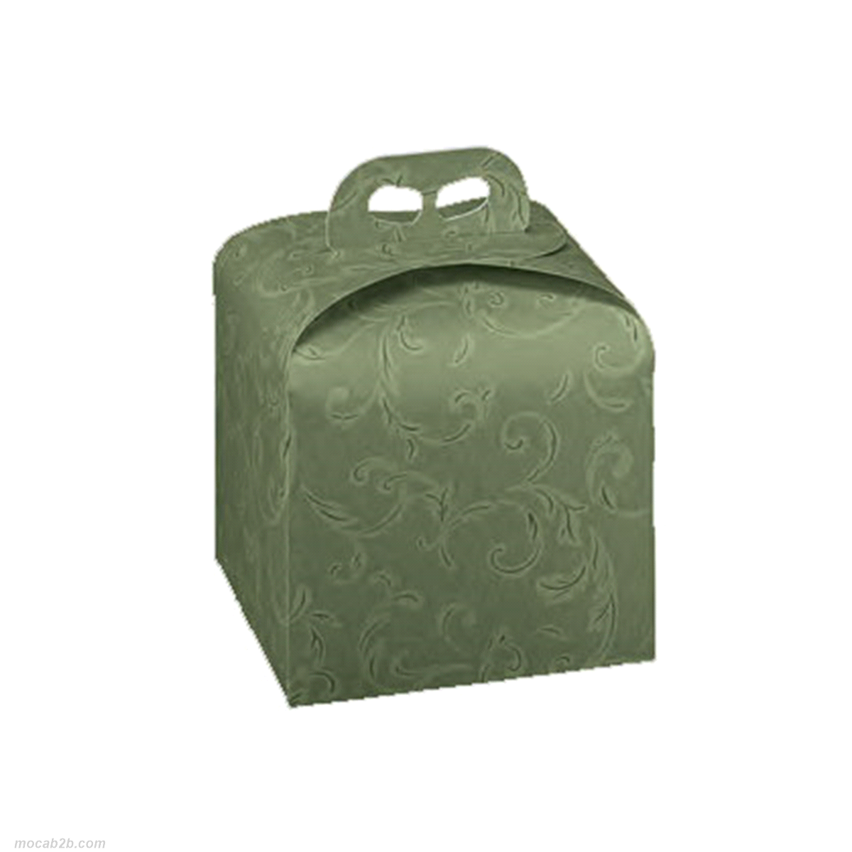 SCATOLA DAMASCATO VERDE 200x200x180 