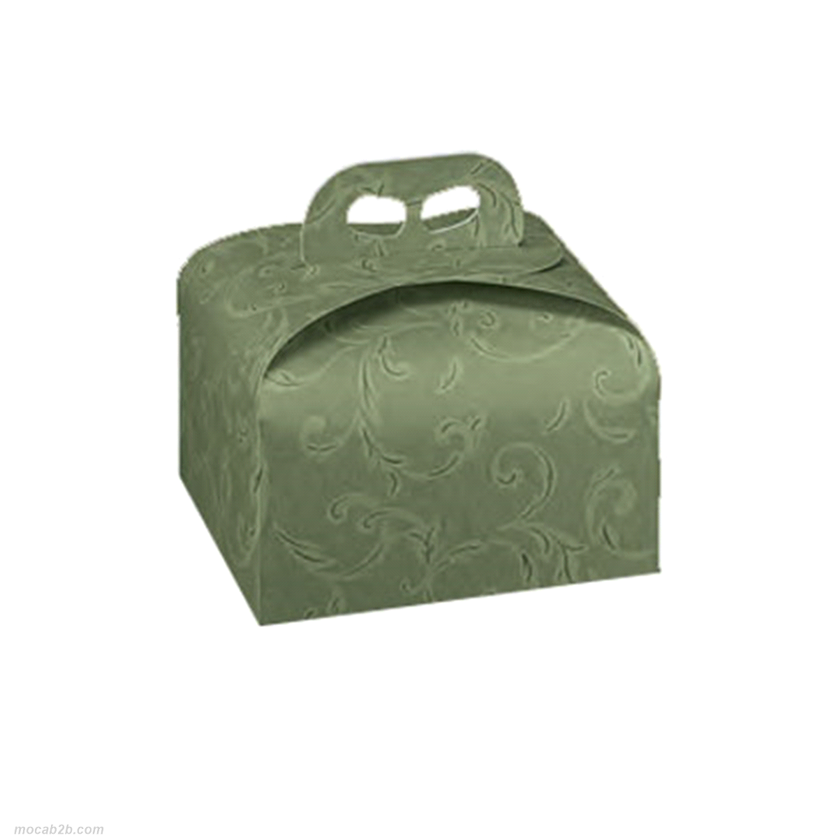 SCATOLA DAMASCATO VERDE 245x245x130 