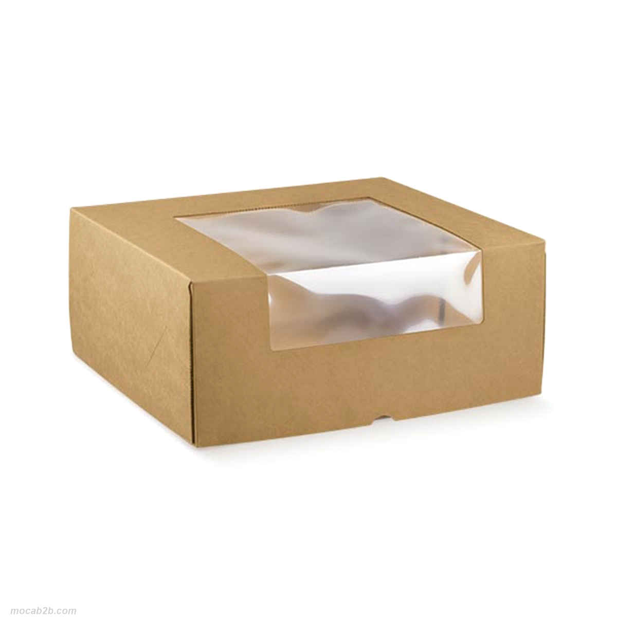 Scatola in cartone accoppiato per confezionare prodotti enogastronomici vari, oggetti di grandi dimensioni, abbigliamento. Molto versatile e semplice da montare, è dotata di una finestra trasparente in pvc per la visione del prodotto, mantenendo la sovrapponibilità della scatola. Peso raccomandato: 4/5kg.
 