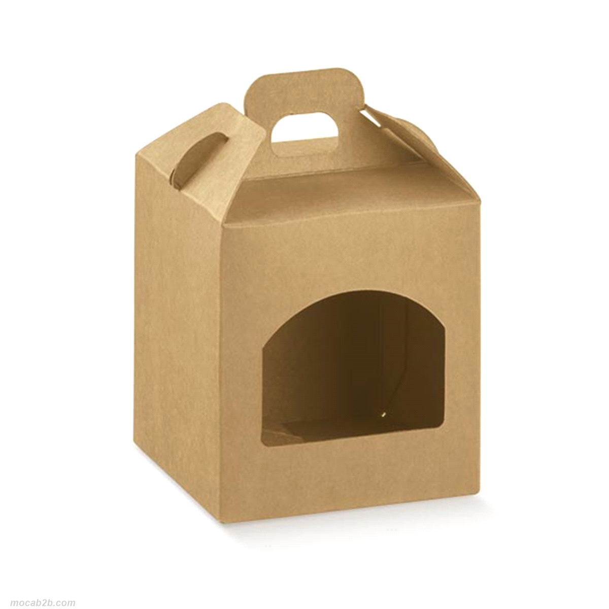 Scatola in cartone teso con maniglia per confezionare 1 vasetto in vetro oppure un oggetto.
 