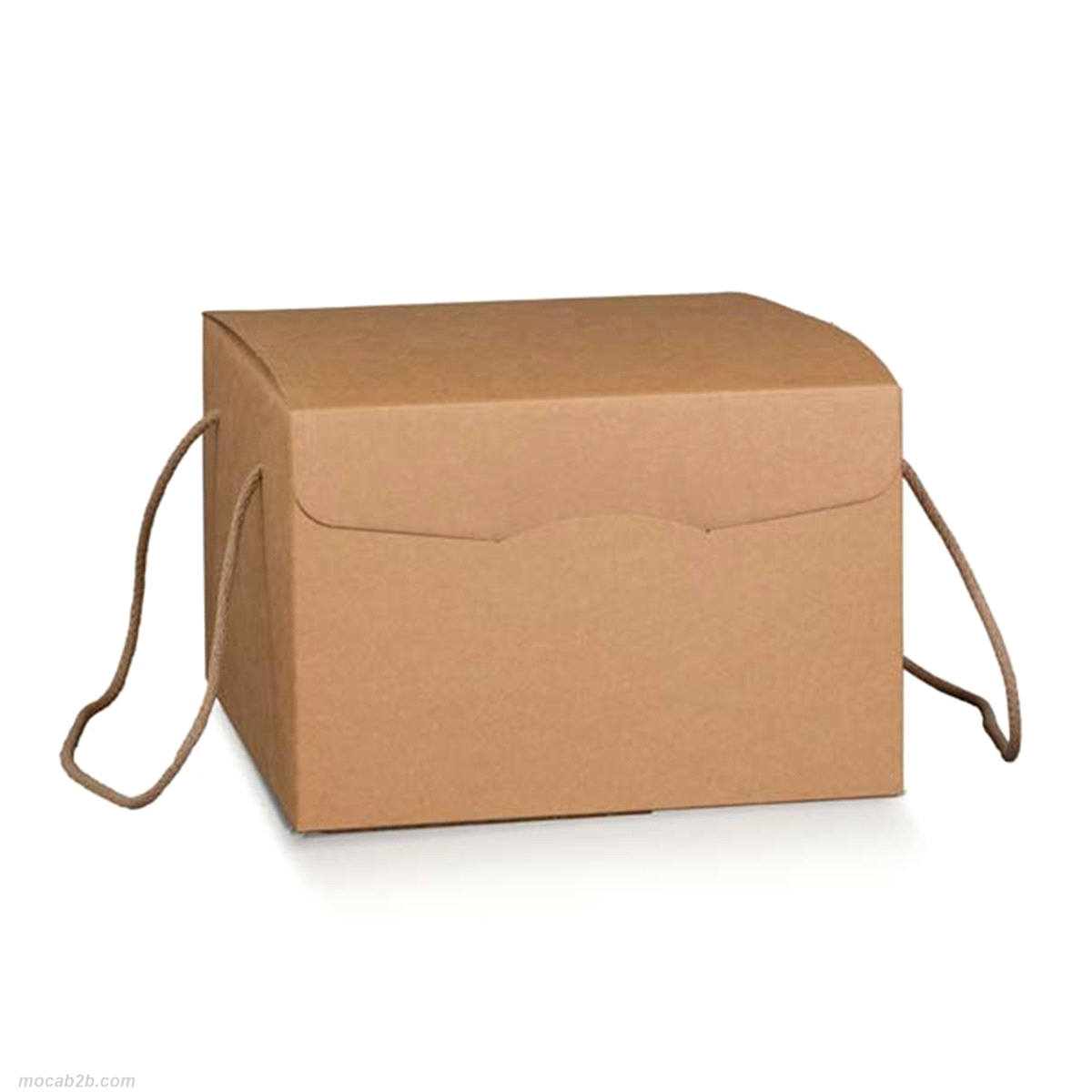 Scatola in cartoncino accoppiato Avana Naturale, riciclabile, pratica nel montaggio, sovrapponibile; è fornita con due cordoncini in cotone dotati di capocorda per un pratico inserimento.
 