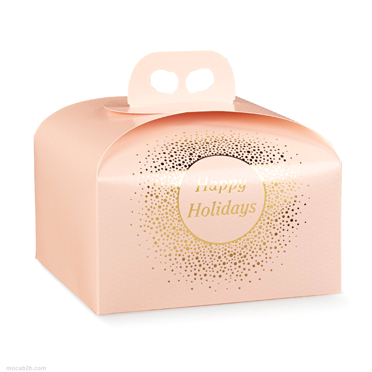 Scatola in cartone teso con maniglia per confezionare un panettone da 100-750gr./1kg.
 