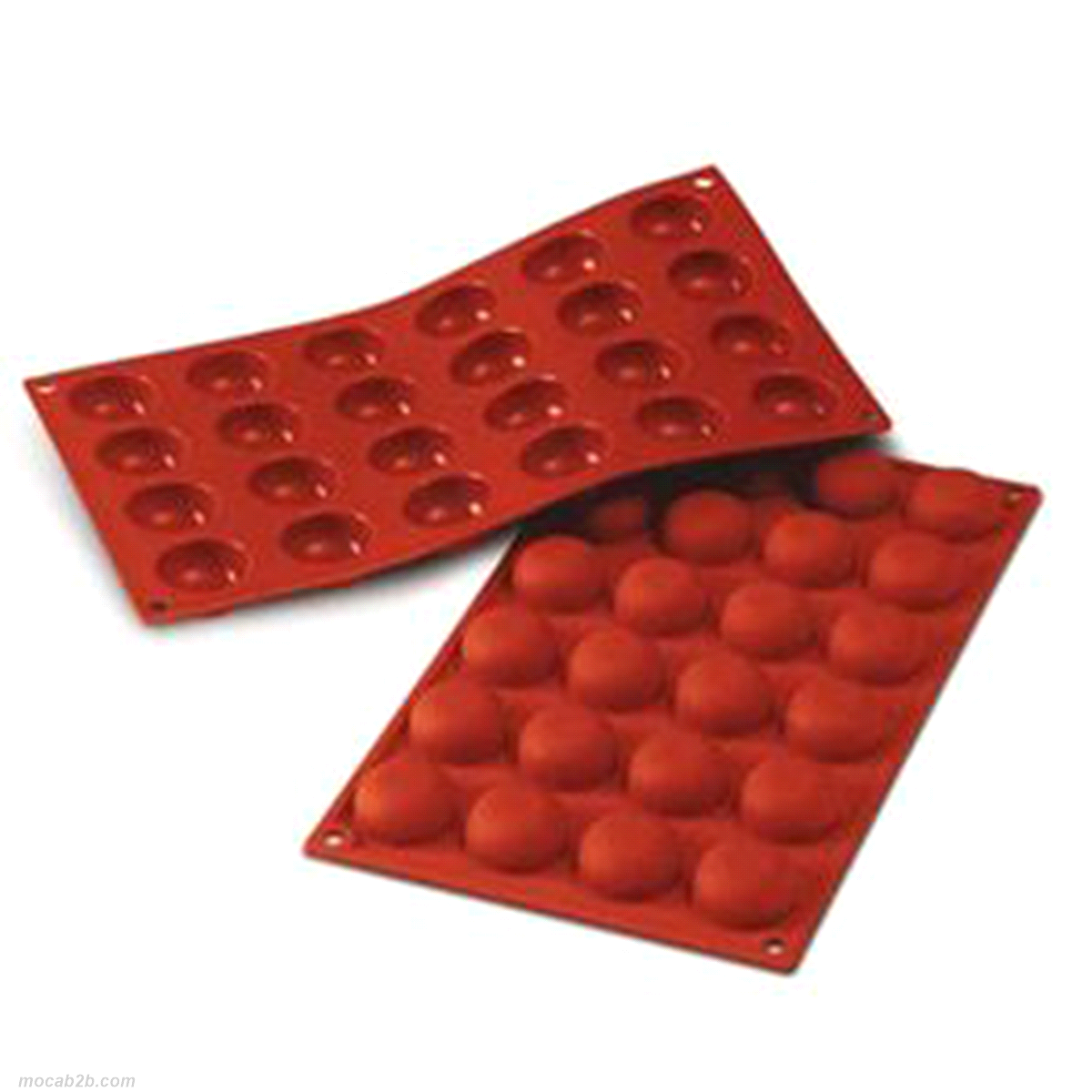 Stampo dimensioni: Ø34mmx h16mm - Cavity: 24 / Vol. Cavity: 18ml. Utilizzabile in forno / microonde - Utilizzabile in congelatore / abbattitore - Lavabili in lavastoviglie 