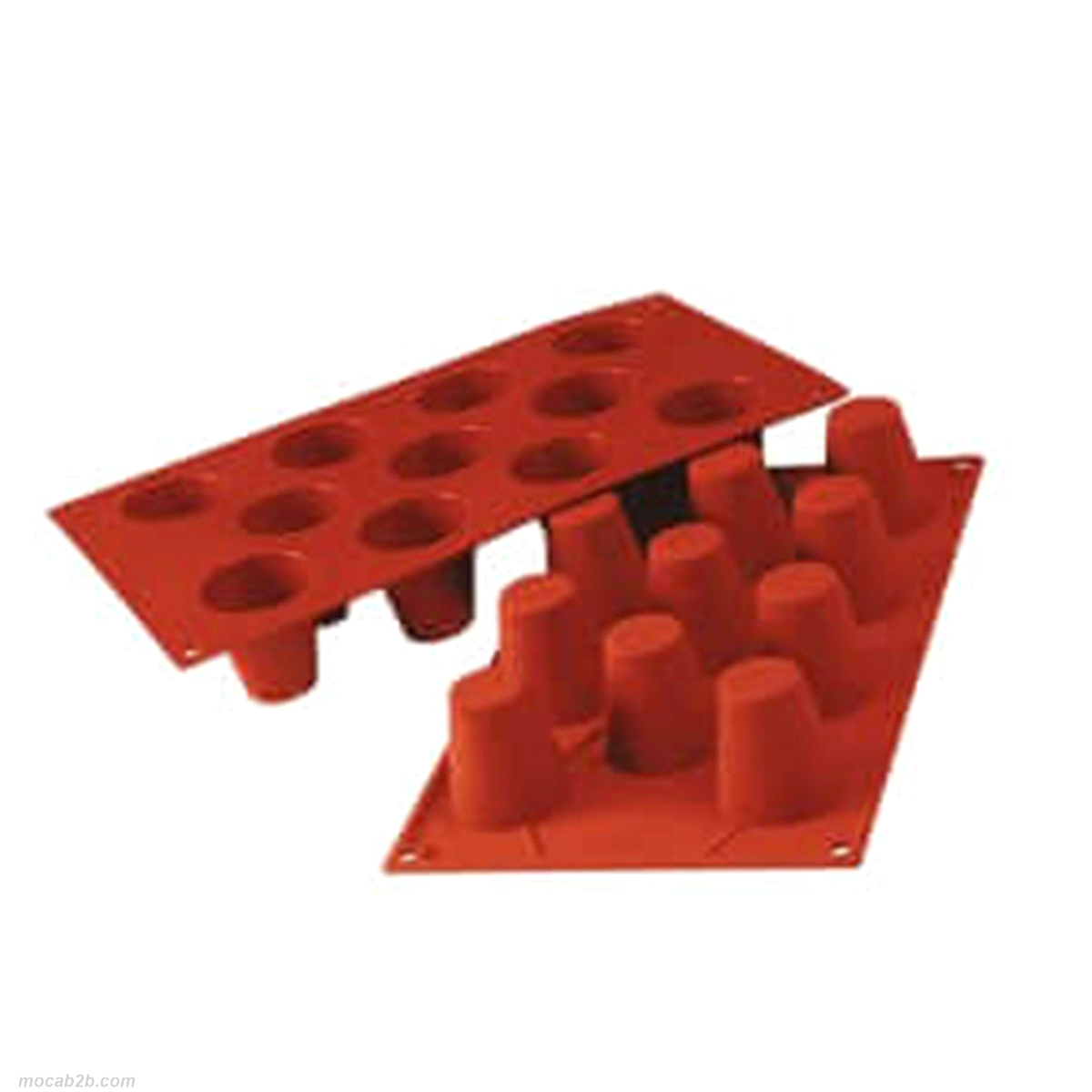 Stampo dimensioni: Ø 45 mm x h48 mm - Cavity: 11 / Vol. Cavity: 50ml. Utilizzabile in forno / microonde - Utilizzabile in congelatore / abbattitore - Lavabili in lavastoviglie 