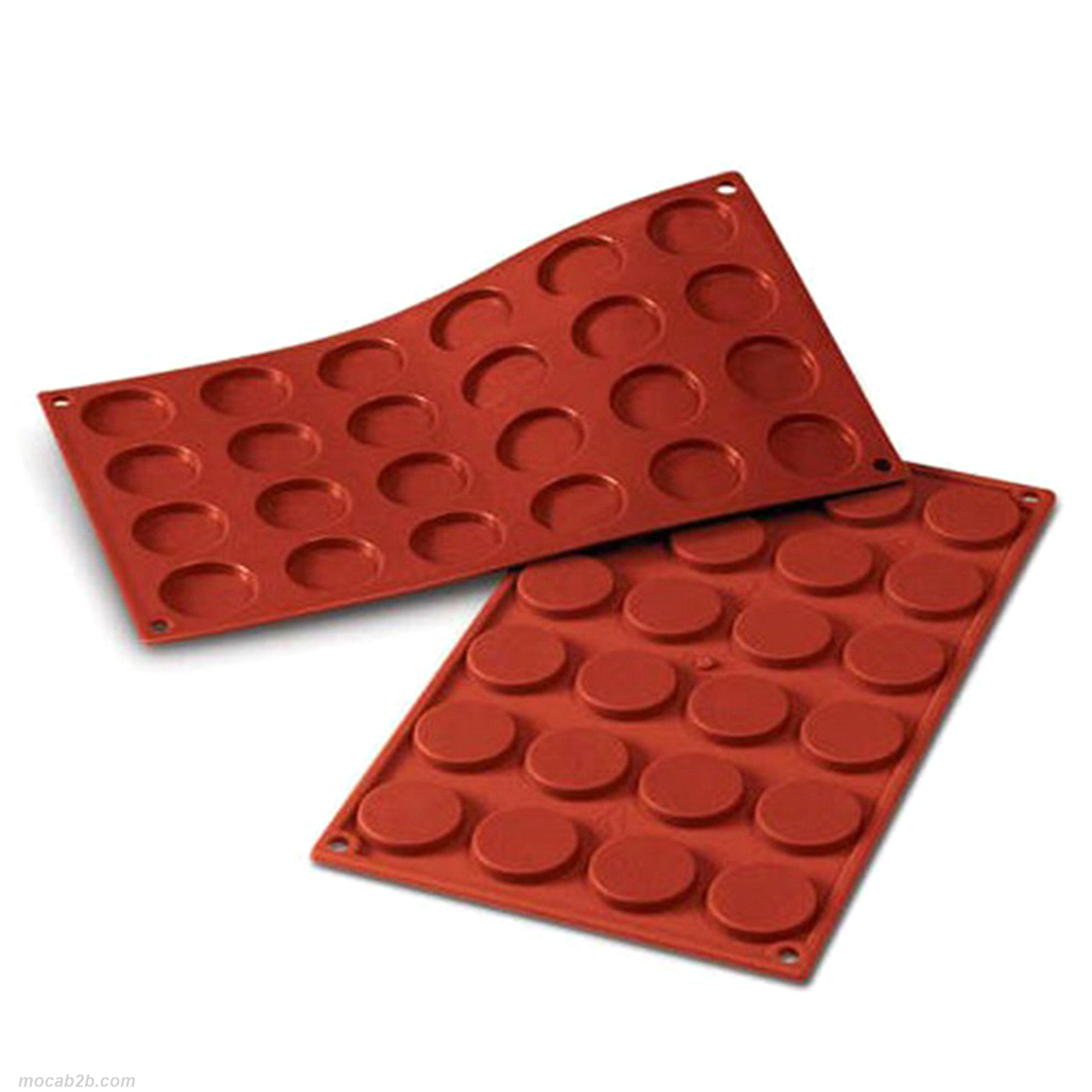 Stampo dimensioni:Ø 35 mm x h5 mm - Cavity: 24 /Vol. Cavity: 5ml. Utilizzabile in forno / microonde - Utilizzabile in congelatore / abbattitore - Lavabili in lavastoviglie 