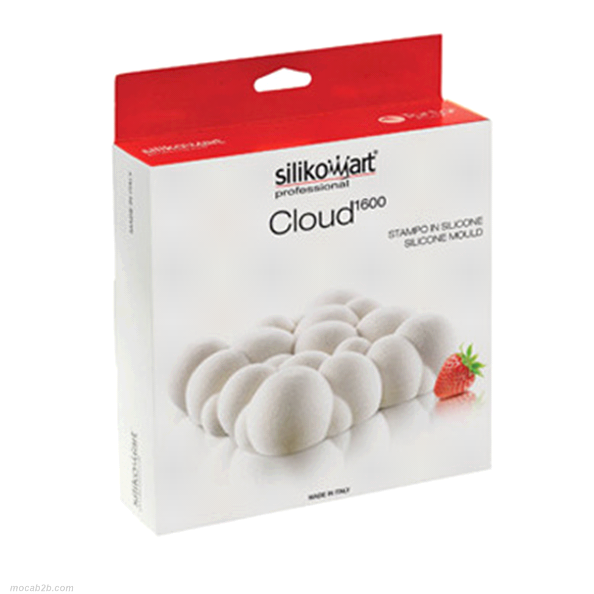 Stampo adatto ad un uso tanto in abbattitore quanto in forno.
Dimensioni: 200x200 h 55 mm.
Volume: 1650 ml. 