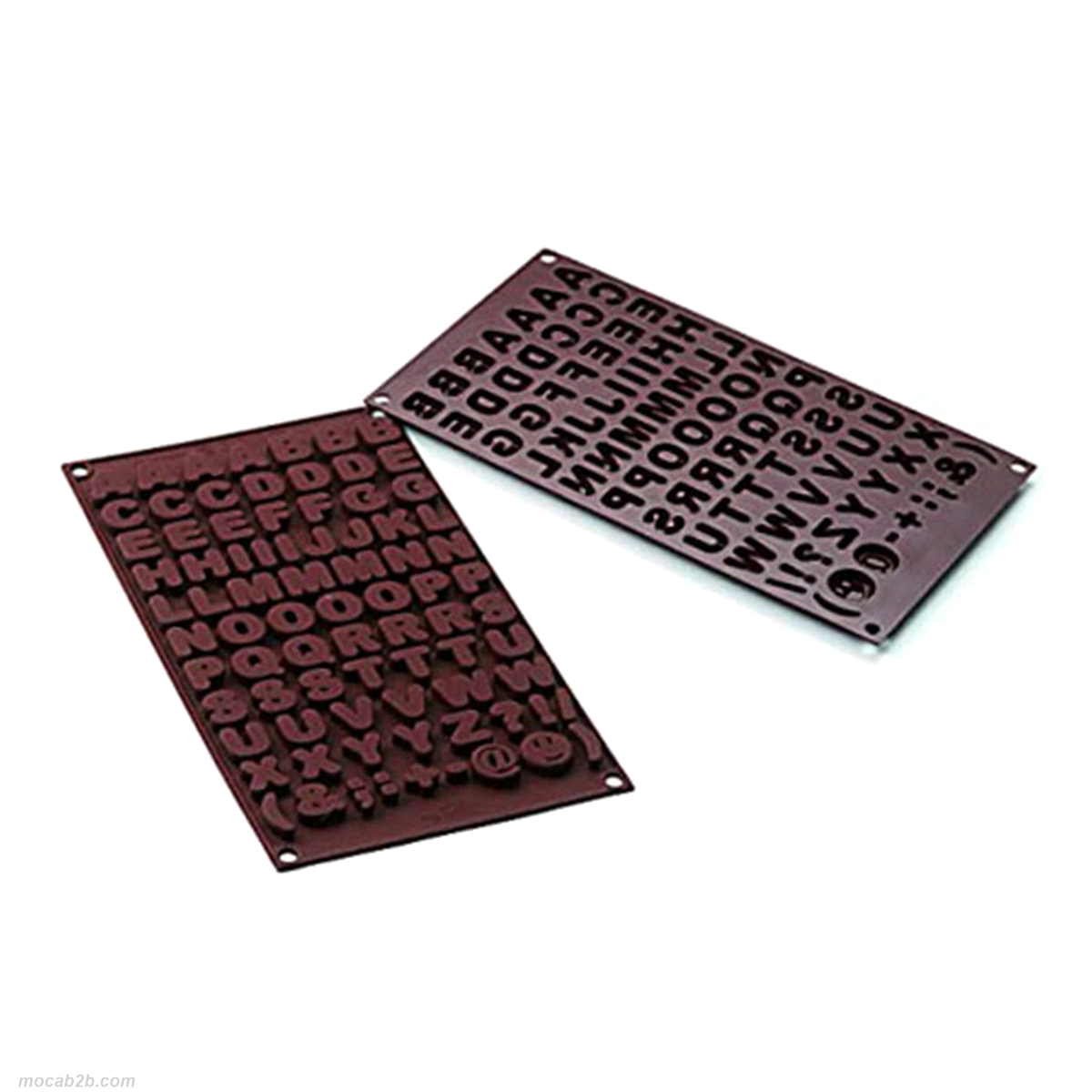 Stampo in silicone per creare lettere in cioccolato 