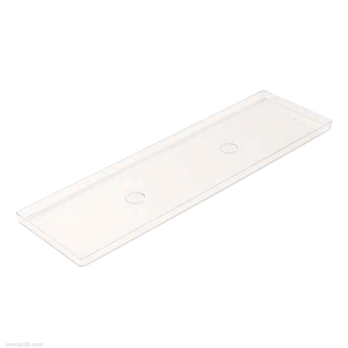 Set 2 pezzi. Vassoio in policarbonato colorato funzionale per la presentazione del prodotto. Dimensioni: 119x395.5 h 12.5 mm. Colore: trasparente. 