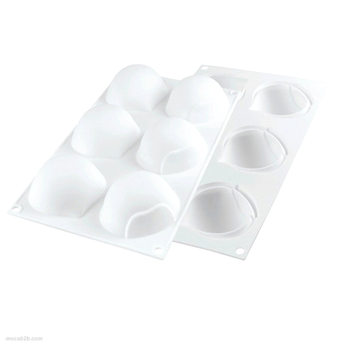 Stampo composto da 6 cavità da 110 ml ciascuna per creare delle monoporzioni dalla forma davvero suggestiva. 