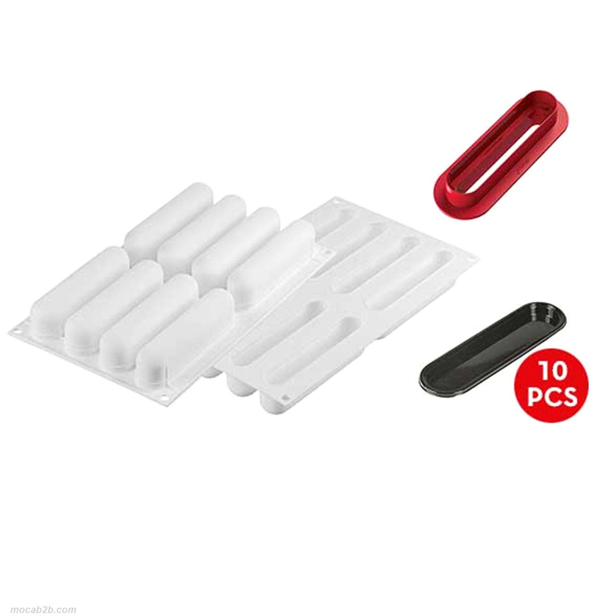 Stampo con 8 cavità da 120 ml ciascuna per realizzare dei semifreddi dai sapori più ricercati. Dimensione: 135mm x 28mm x h37mm 