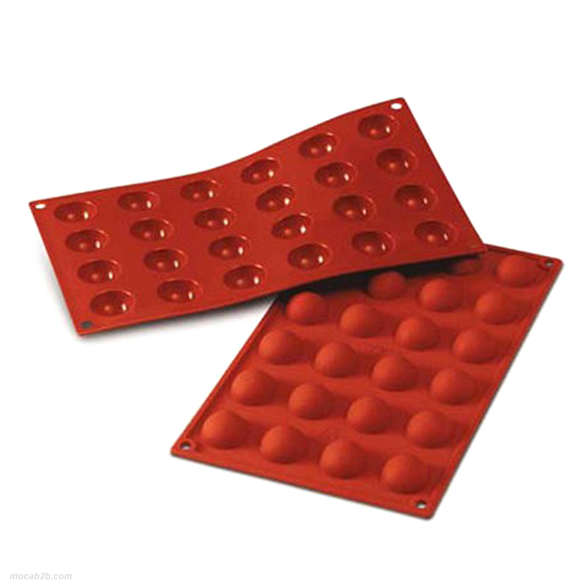 Stampo dimensioni: Ø 30mm x h15 mm - Cavity: 24 / Vol. Cavity: 10ml. Utilizzabile in forno / microonde - Utilizzabile in congelatore / abbattitore - Lavabili in lavastoviglie 