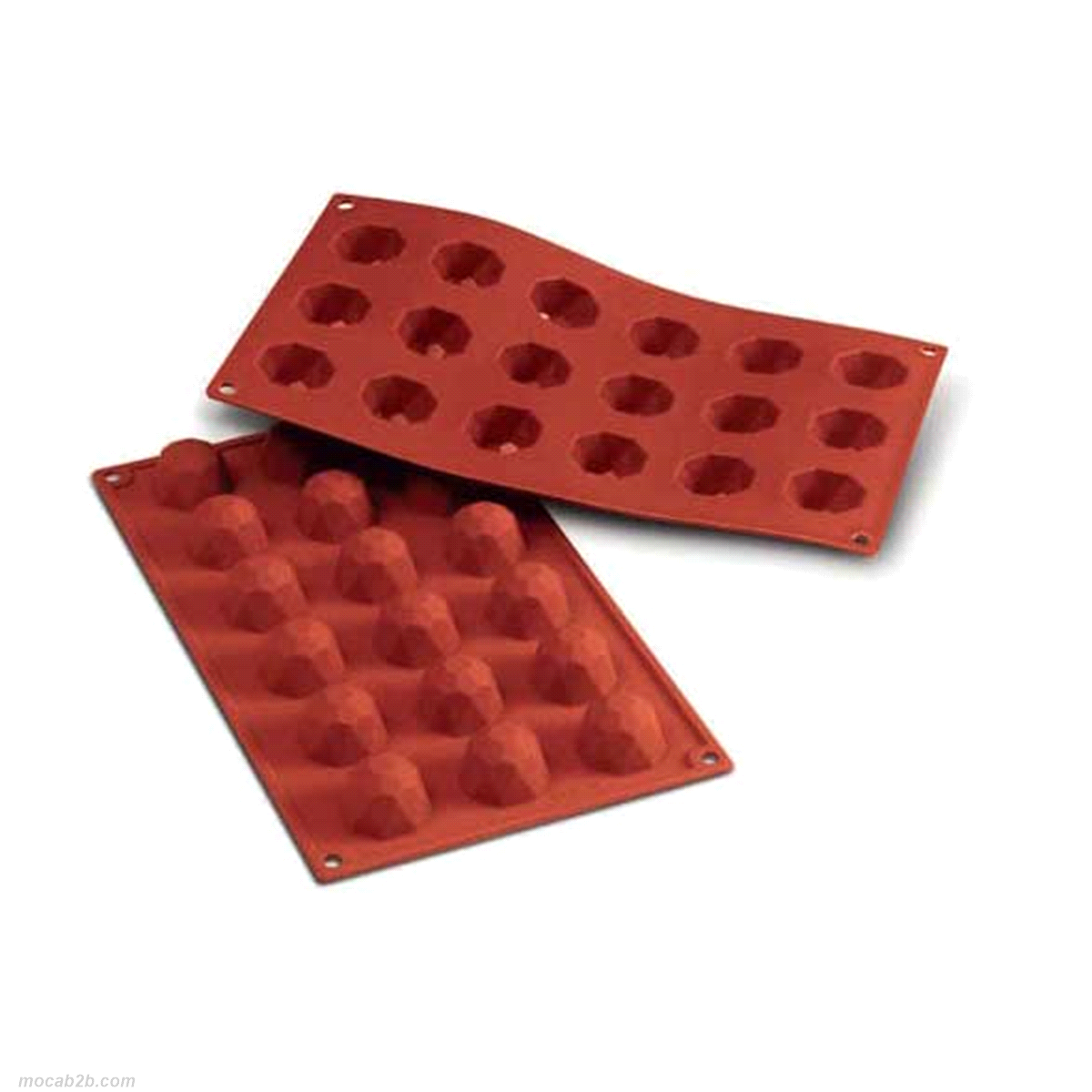 Stampo dimensioni: Ø 35 mm x h23 mm - Cavity: 18 /Vol. Cavity: 20ml. Utilizzabile in forno / microonde - Utilizzabile in congelatore / abbattitore - Lavabili in lavastoviglie 