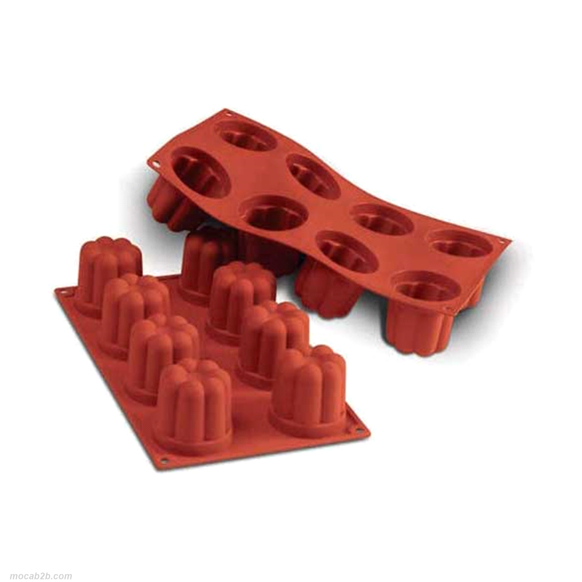 Stampo dimensioni: Ø57mm x h57 mm - Cavity: 8 /Vol. Cavity: 130ml. Utilizzabile in forno / microonde - Utilizzabile in congelatore / abbattitore - Lavabili in lavastoviglie 