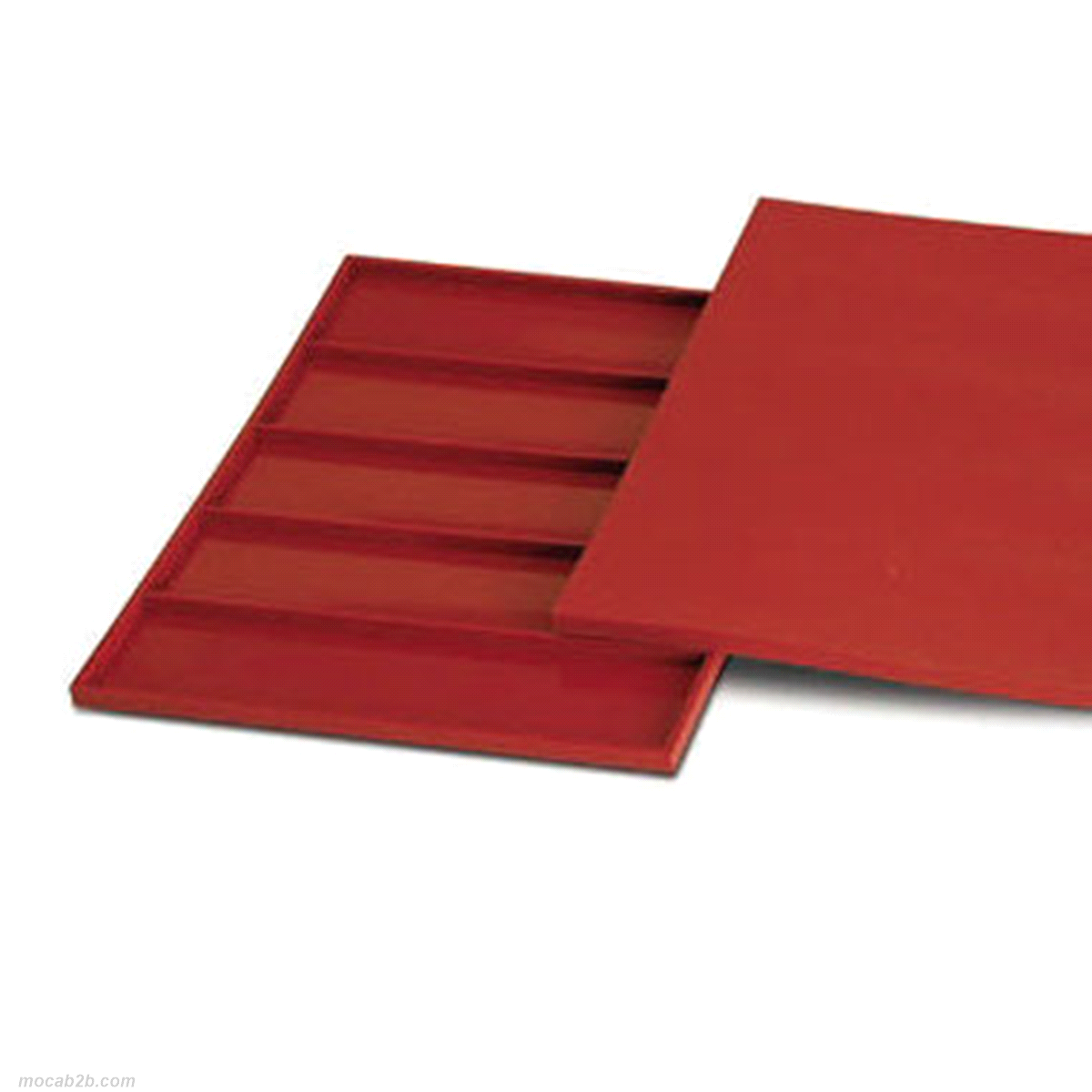 Stampo dimensioni:295 mm x 146 mm h10mm - Cavity: 5. Utilizzabile in forno / microonde - Utilizzabile in congelatore / abbattitore - Lavabili in lavastoviglie 