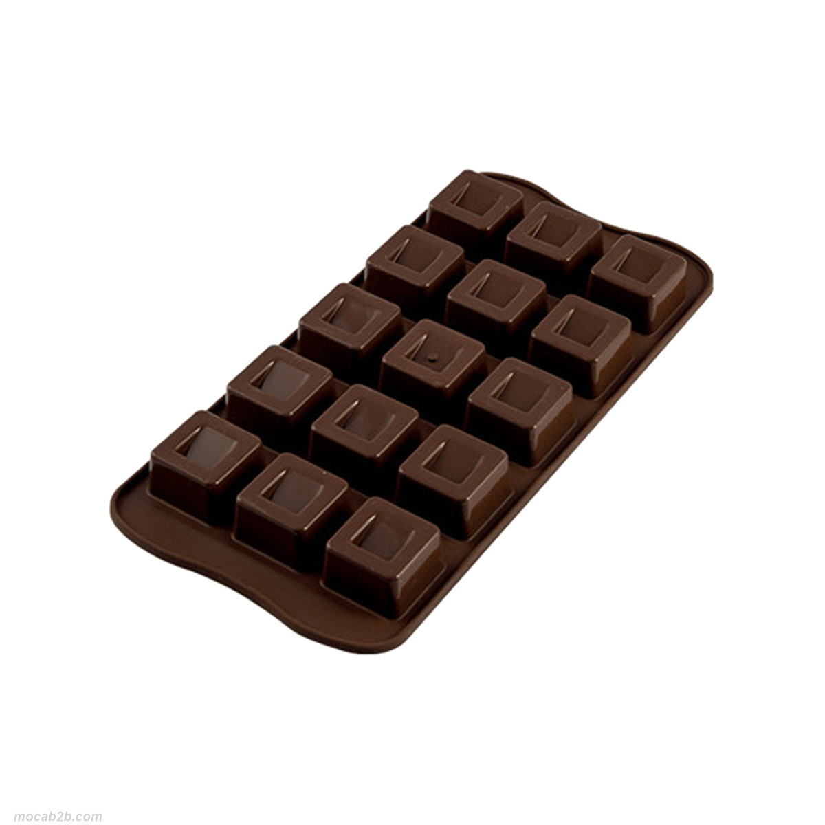 Lo stampo Cubo permette di realizzare 15 cioccolatini per stampo. Dimensione: 26 x 26 h 18 mm Volume: 150 ml. 