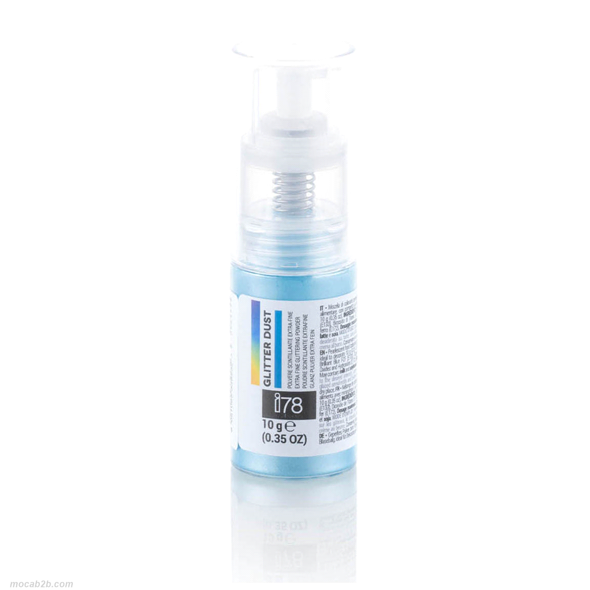 Miscela di coloranti perlescente, in polvere, per uso alimentare con pompetta ad aria, ideale per decorazioni 10 g (0.35 oz). MODO D’USO: Spruzzare secondo l’intensità desiderata su torte, cioccolato, semifreddi glassati e crema al burro. Conservare in un luogo fresco e asciutto. 