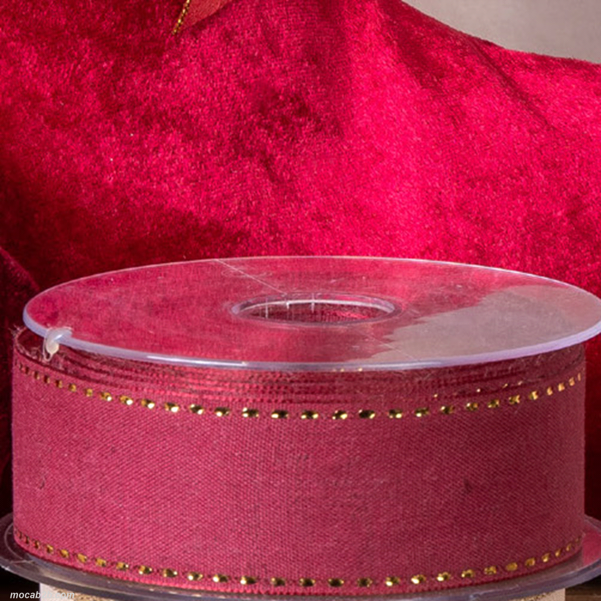 COUTURE LINO LAME CILIEGIA/ORO 40mmx20mt 