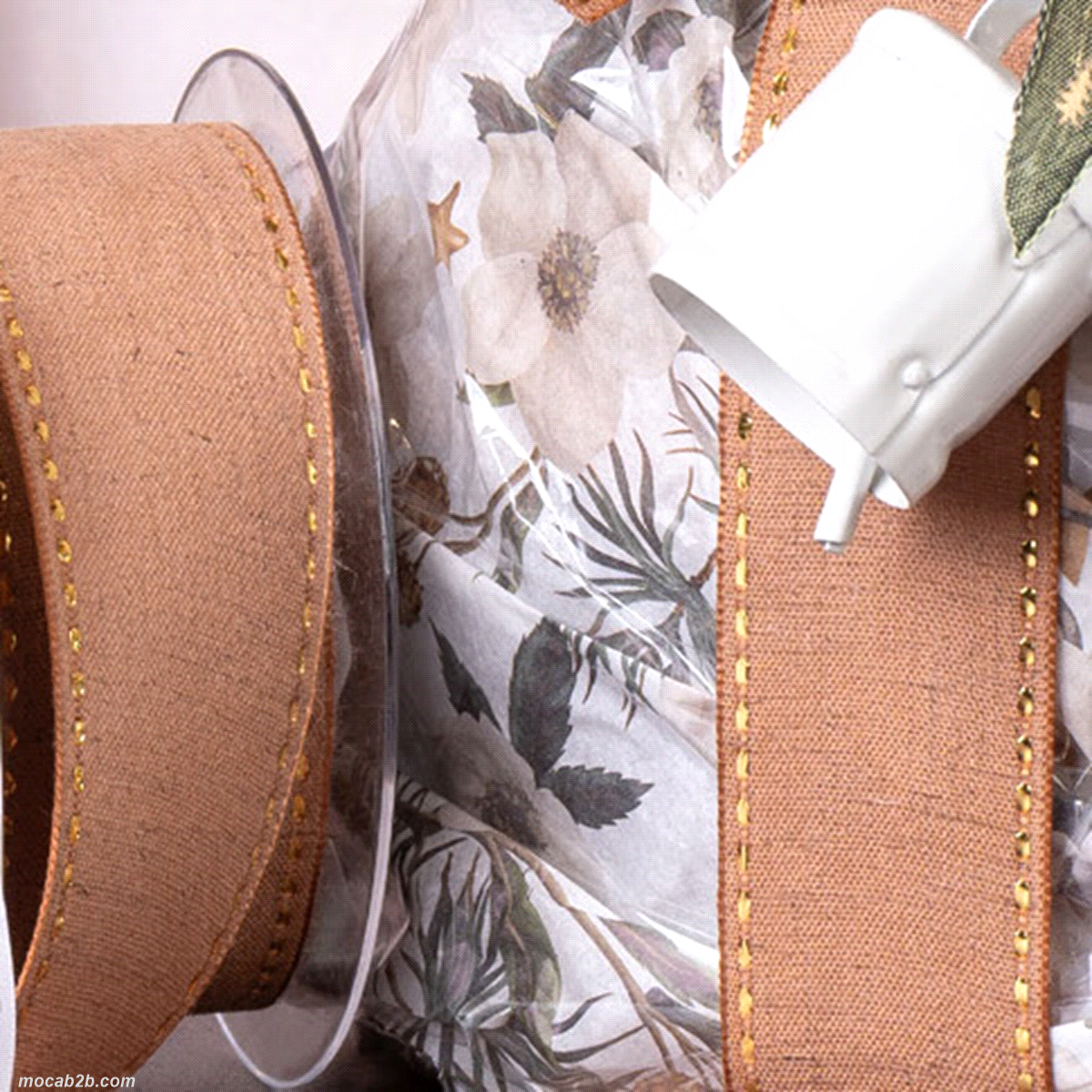 COUTURE LINO LAME TERRA DI SIENA/ORO40mmx20mt 