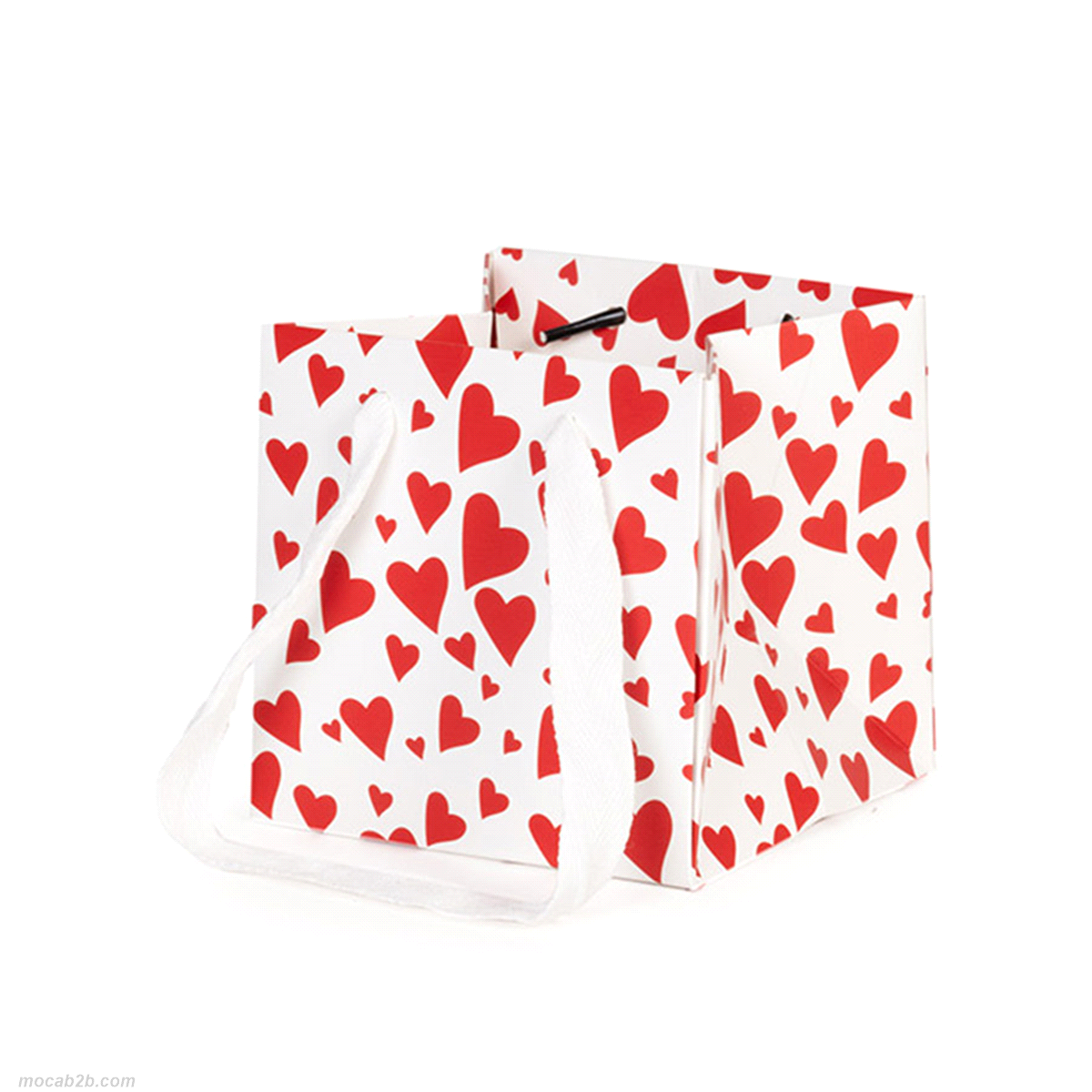HEART FLOWER BAGS 12x12x12 x10pz 
