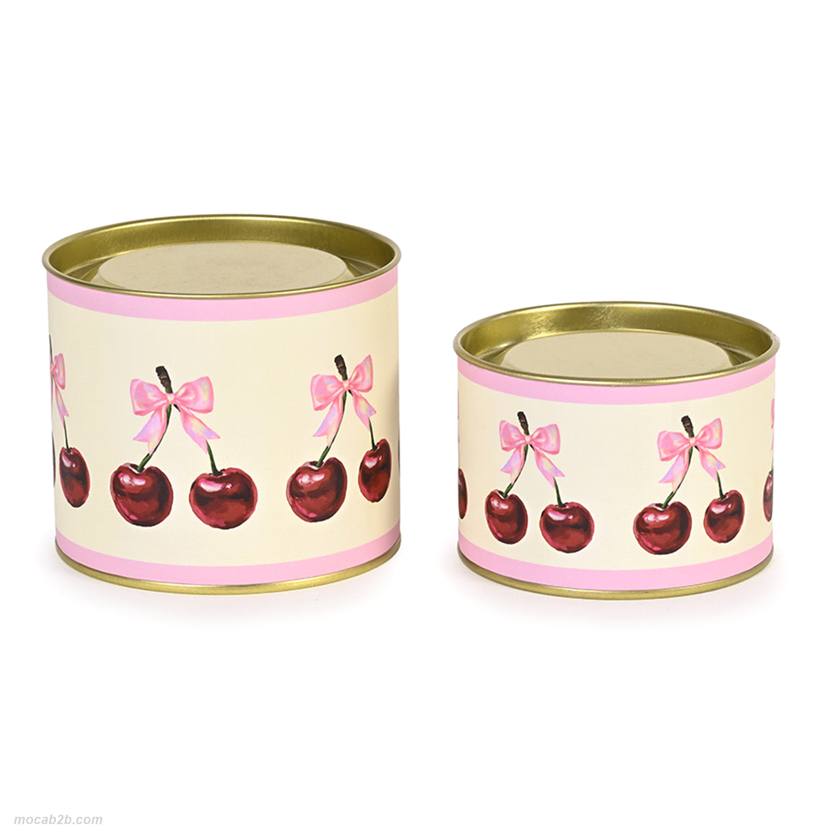 Scatole in cartone cherrie. Dimensioni: @9,2 xh.6,2/ @10,2 xh.8,5cm. 