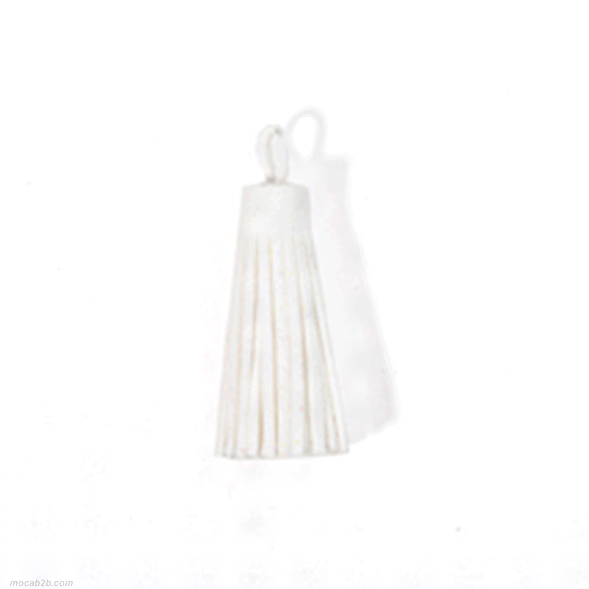 TASSELLO FINTA PELLE BIANCO 5cmx5pz 