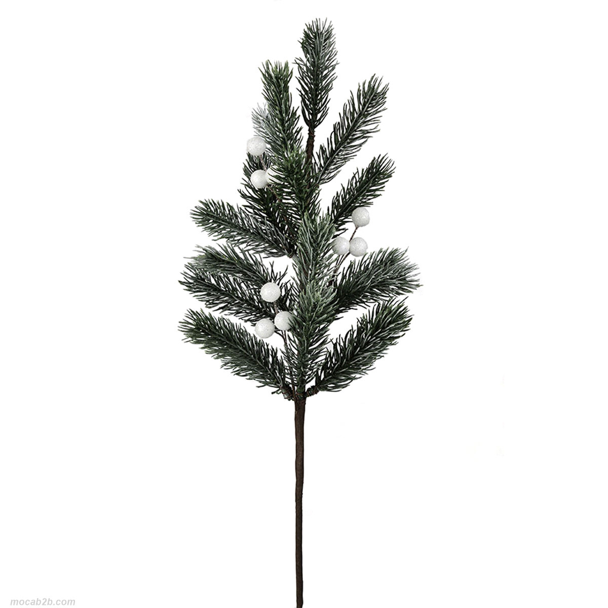 Pick ramo pino e bacche decorativo. 