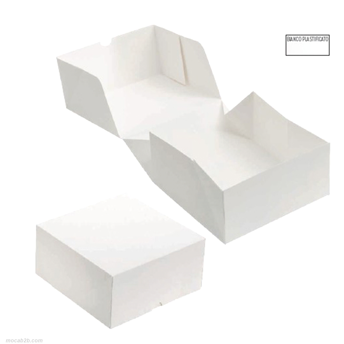 SCATOLA BIANCA PLASTIFICATO 34x34h10 