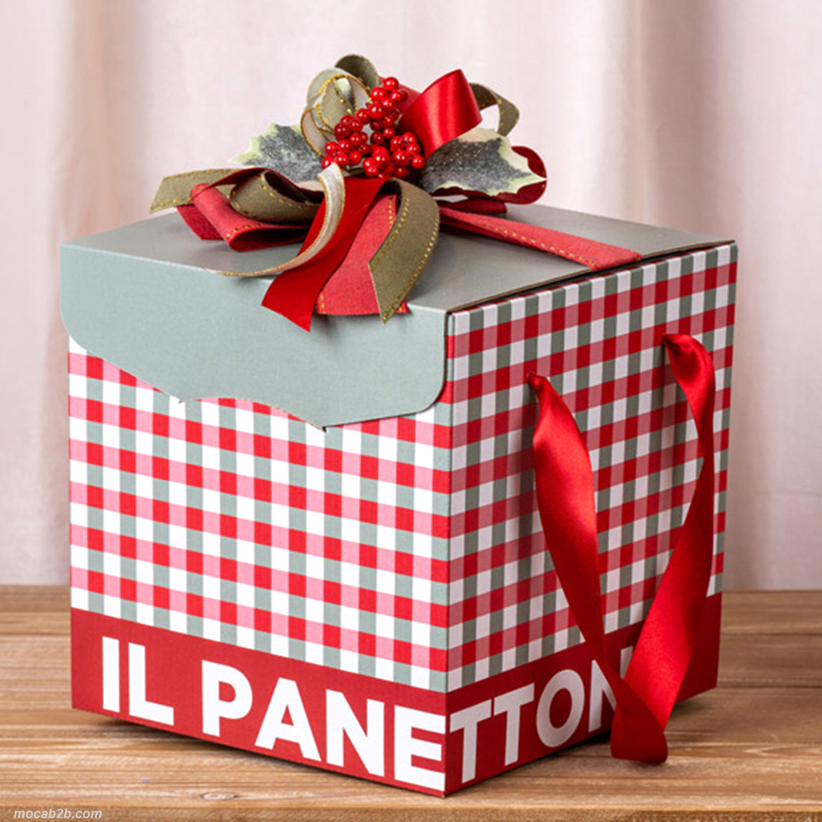 PORTA PANETTONE QUADRI NATALE 21x21x21 