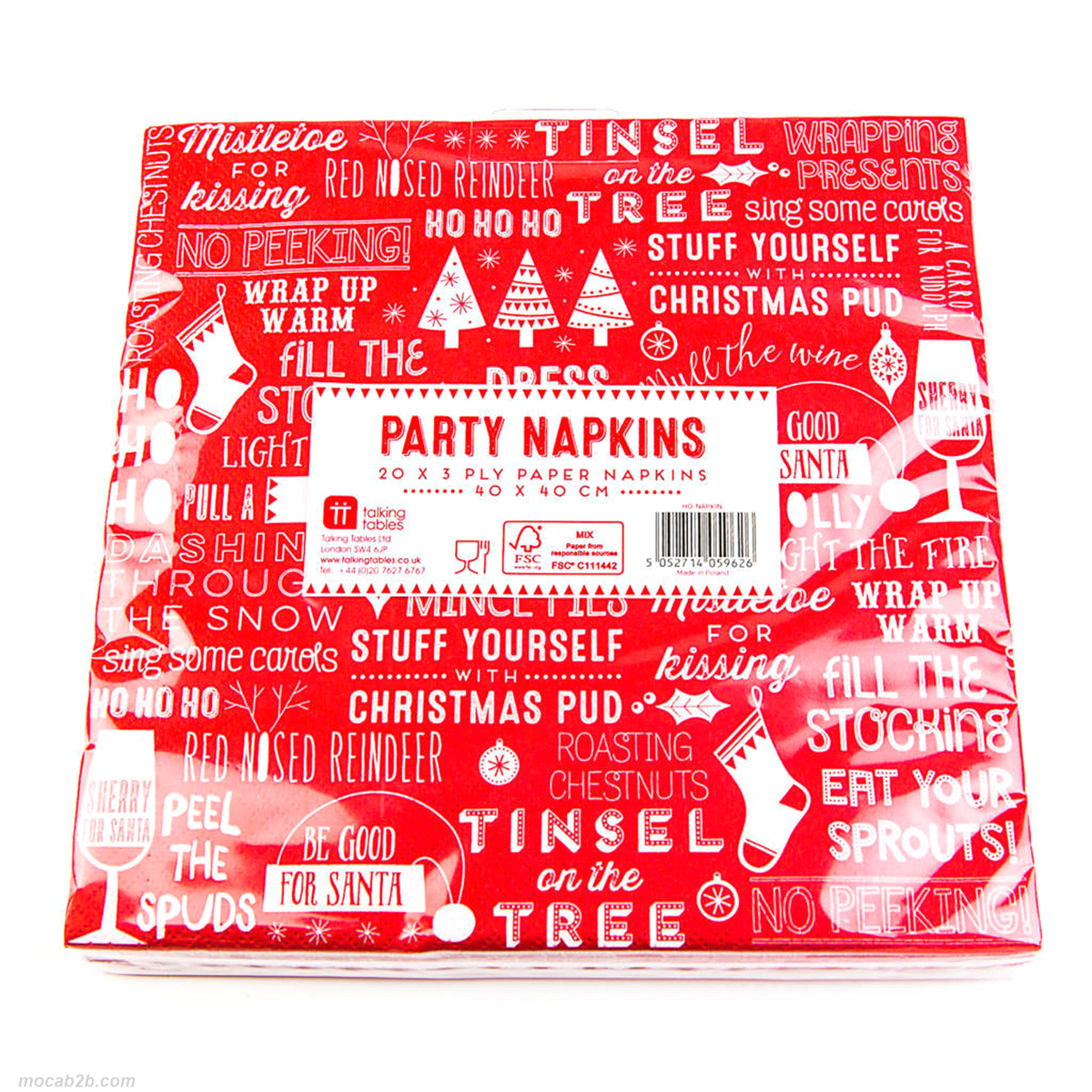 TOVAGLIOLI HO HO HO 40x40 x20pz 