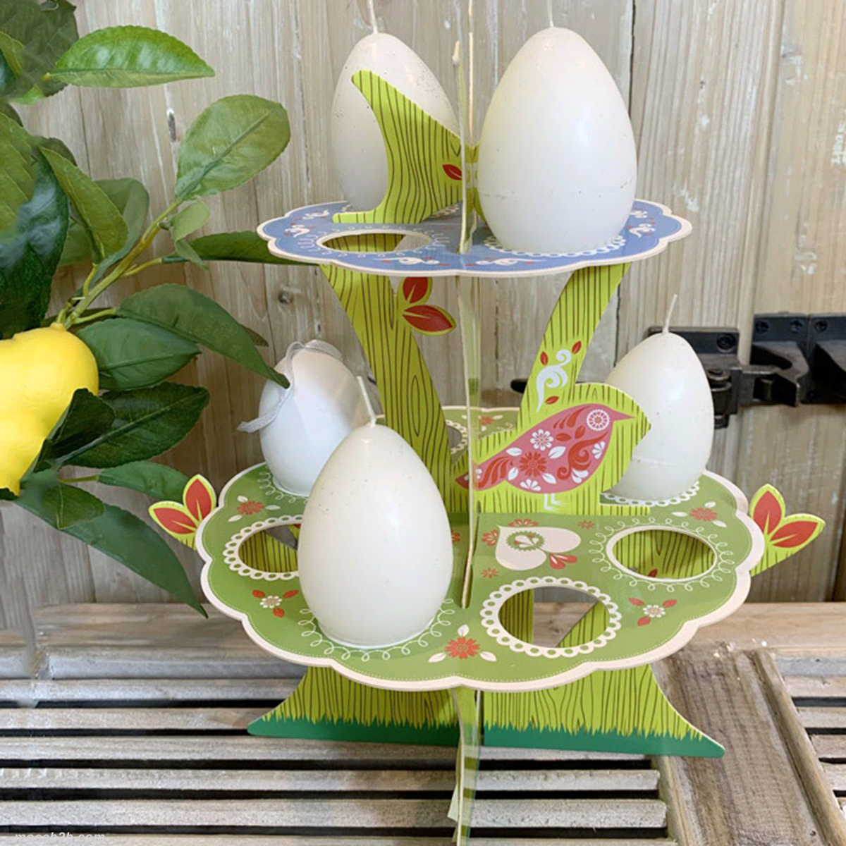 ALZATA PORTA UOVA CARTA 2 PIANI 