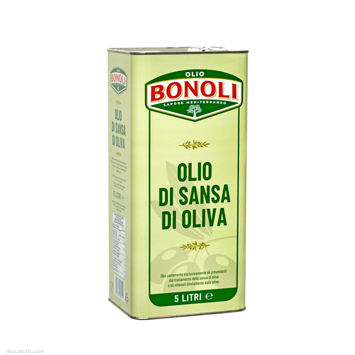 Olio contenente esclusivamente oli provenienti dal trattamento della sansa di oliva e oli ottenuti direttamente dalle olive. 
“Resistente ad alte temperature ideale per le fritture” 