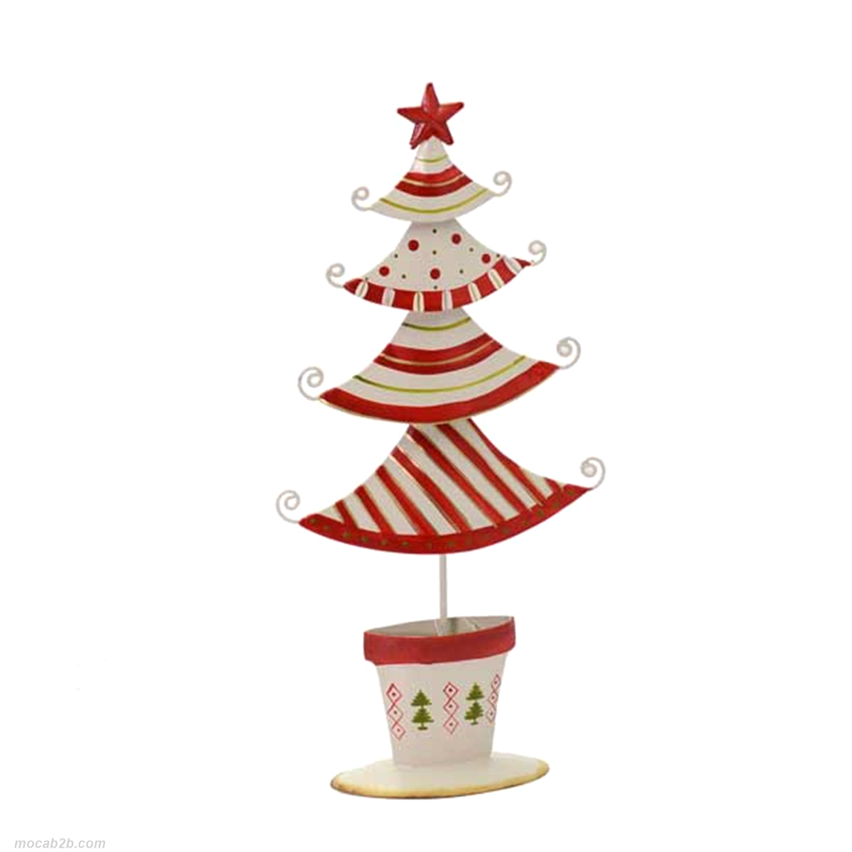 ALBERO METALLO ROSSO/BIANCO 12h22 