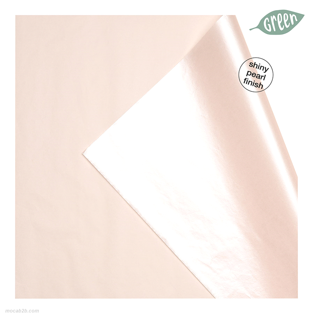 PEARL FOGLI ROSA 70x50cm 