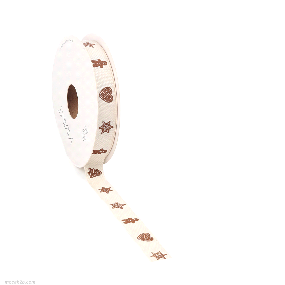 Nastro gingerbread ribbon crema mm15x15mt. 