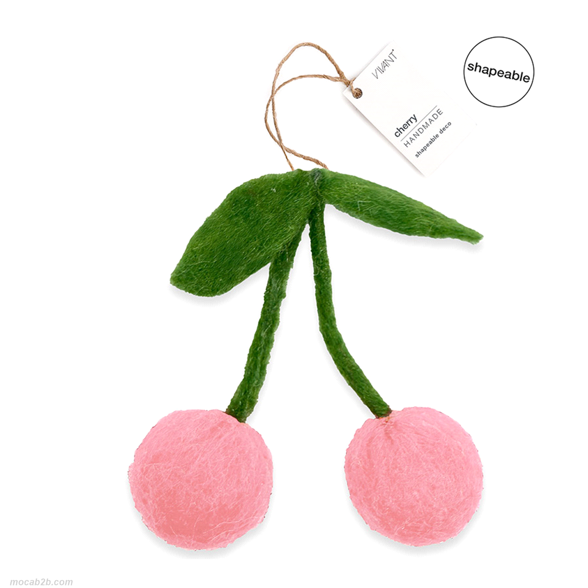 CILIEGE ROSA ORNAMENTO 9x8cm 