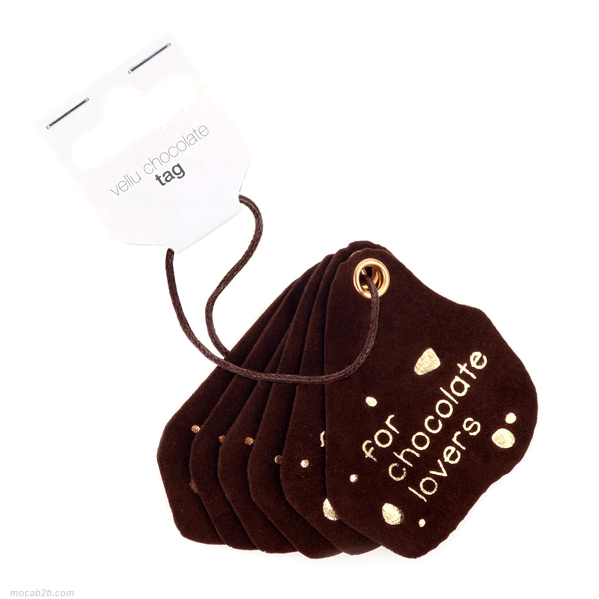 Decorazioni velluto chocolate lovers per 6pz. Misure:7x6cm. 